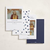 "In Vogue" - Graduation Party Invitations in Navy by Hooray Creative - Back of Card Options