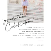 "Modern Celebration" - Graduation Party Invitations in Cloud by Jenna Holcomb - Detail