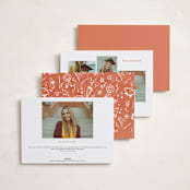 "Pennant Party" - Graduation Party Invitations in Cardinal by Catherine Culvenor - Back of Card Options