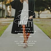 "classic party" - Graduation Party Invitations in Cotton by Creo Study - Detail