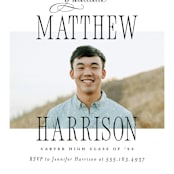 "Posh Party" - Graduation Party Invitations in Tuxedo by Pink House Press - Detail