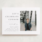 "Divided" - Graduation Party Invitations in Snow by Meggy Masters - Front