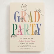 "Iconic" - Graduation Party Invitations in Fruitloop by Vera Lim - Front