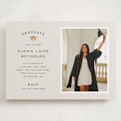 "Official Party" - Graduation Party Invitations in Ecru by Hooray Creative - Front