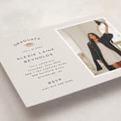"Official Party" - Graduation Party Invitations in Ecru by Hooray Creative - Detail