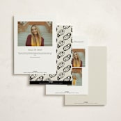"Oyster" - Graduation Party Invitations in Caviar by Megan Davis - Back of Card Options