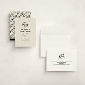 "Oyster" - Graduation Party Invitations in Caviar by Megan Davis - Assembled