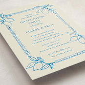 "Mediterraneo" - Graduation Party Invitations in Ocean by Pati Cascino - Detail