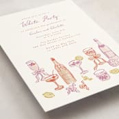 "cocktails and laughter" - Graduation Party Invitations in Orchid by Cass Loh - Detail