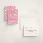 "Starry Celebration" - Graduation Party Invitations in Cotton Candy by Kercia Jane - Assembled