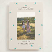 "Tiny Star Confetti" - Graduation Party Invitations in Frost by Kercia Jane - Front