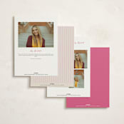 "Whimsical Hand Illustrated Crest" - Graduation Party Invitations in Peony by Jackie Crawford - Back of Card Options