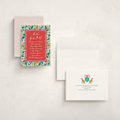 "Whimsical Hand Illustrated Crest" - Graduation Party Invitations in Peony by Jackie Crawford - Assembled
