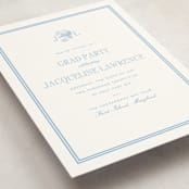 "Chesapeake" - Graduation Party Invitations in Sky Blue by Megan Davis - Detail