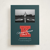 "Varsity Initial" - Graduation Announcements in Forest by Leia Matt - Front