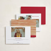 "Grad Stripes" - Graduation Announcements in Rose & Sunflower by Anna Elder - Back of Card Options