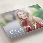 "Timeless Grad" - Graduation Announcements in Pebble by Katy Shen - Detail