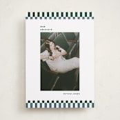 "Checked Out" - Graduation Announcements in Pine by Rachel Cassel - Front