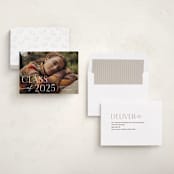"Contemplate" - Graduation Announcements in Snowberry by Pixel and Hank - Assembled
