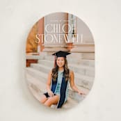 "Modern Serif" - Graduation Announcements in Snow by Ellen Schlegelmilch - Front