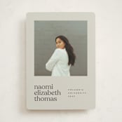 "Minimal Modern" - Graduation Announcements in Sand by JoAnn Jinks - Front