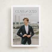 "Class" - Graduation Announcements in Charcoal by Nicole Walsh - Front