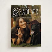 "Literary" - Graduation Announcements in Sea Salt by Everett Paper Goods - Front