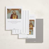 "Literary" - Graduation Announcements in Sea Salt by Everett Paper Goods - Back of Card Options