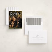"Literary" - Graduation Announcements in Sea Salt by Everett Paper Goods - Assembled