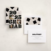 "Vintage Bold" - Graduation Announcements in Cream by Baumbirdy - Assembled
