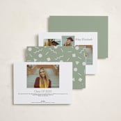 "New Era" - Graduation Announcements in Sea glass by Cindy Reynolds - Back of Card Options