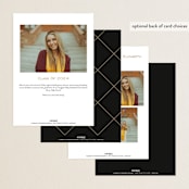"Legato" - Graduation Announcements in Crisp Linen by Erin L. Wilson - Back of Card Options
