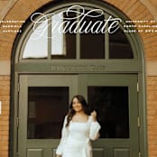 "Legato" - Graduation Announcements in Crisp Linen by Erin L. Wilson - Detail
