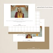 "Modern Serif" - Graduation Announcements in Snow by Ellen Schlegelmilch - Back of Card Options