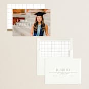 "Modern Serif" - Graduation Announcements in Snow by Ellen Schlegelmilch - Assembled