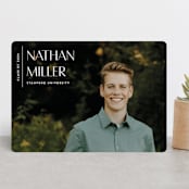 "Editorial Modern" - Graduation Announcements in Chalk by Anupama - Front