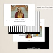 "Editorial Modern" - Graduation Announcements in Chalk by Anupama - Back of Card Options