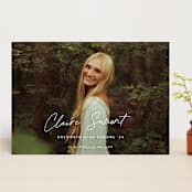"Journal " - Graduation Announcements in Snow by Sara Hicks Malone - Front