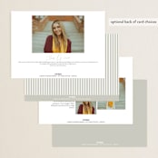 "Journal " - Graduation Announcements in Snow by Sara Hicks Malone - Back of Card Options