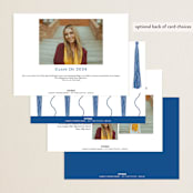 "Tassled" - Graduation Announcements in Cobalt by Ashlee Townsend - Back of Card Options
