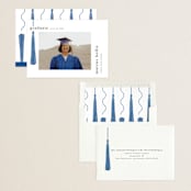 "Tassled" - Graduation Announcements in Cobalt by Ashlee Townsend - Assembled