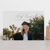 "Timeless Classic" - Graduation Announcements in Noir by Brandy Folse - Front