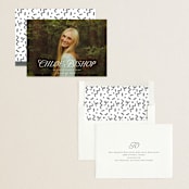 "Chic Name" - Graduation Announcements in Cloud by Carolyn MacLaren - Assembled