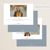 "Diary" - Graduation Announcements in Porcelain by Sara Hicks Malone - Back of Card Options