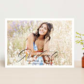 "portrait script" - Graduation Announcements in Onyx by Sarah Curry - Front