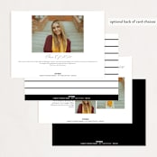 "portrait script" - Graduation Announcements in Onyx by Sarah Curry - Back of Card Options