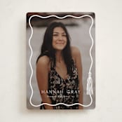 "Tassel Scallop" - Graduation Announcements in Snow by Susan Zinader - Front
