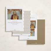 "Tassel Scallop" - Graduation Announcements in Snow by Susan Zinader - Back of Card Options