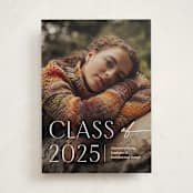 "Contemplate" - Graduation Announcements in Snowberry by Pixel and Hank - Front