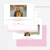 "Grids" - Graduation Announcements in Blush by Lauren Chism - Back of Card Options